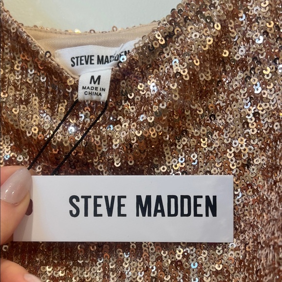 Steve Madden Rose Gold Sequin Dress - Picture 2 of 4